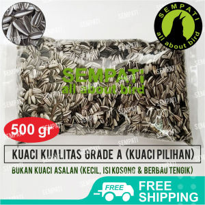 SEMPATI Biji Kuaci Kwaci Hitam Sun Flower Seed Bunga Matahari Pakan Makanan Burung Lovebird Love Bird Hamster BBMTH