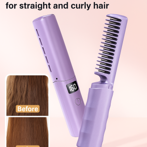 Portable wireless hair care charging comb for straight and curly hair