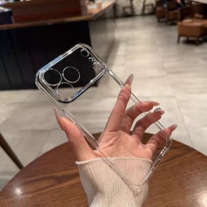 Ultra thin minimalist transparent PC hard case for iPhone 17 16 15 14 13 12 Pro Max plus air cover