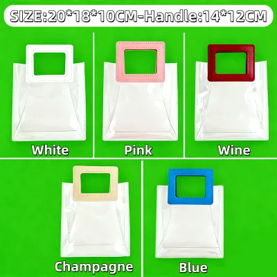PVC Loot bag Small gift bagBbags for gifts Clear paper bag PVC hand bag Transparent bag women
