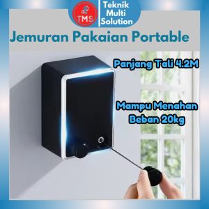 Jemuran Baju Portable Indoor Outdoor Retractable Tali Clothesline Kuat