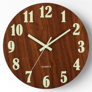 Silent Wall Clock Fluorescent Luminous Clock