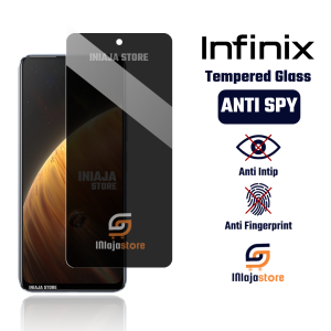 INIAJA - Tempered Glass Anti Spy Infinix Zero 5G 2023 5G 20 X Neo X Pro X Smart 20 10 10 Plus 9 HD 9 8 8 Pro 8 Plus 8 HD 7 6+ 6 NFC 6 HD 6 HD 2021 5 Pro 5 4c 4 3+ Anti Gores Anti Intip Privacy Pelindung Layar Full Cover