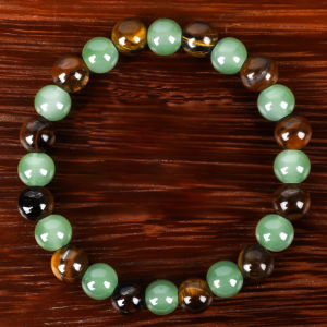 Beaded Bracelet Women Adult Tiger Eye Wealth Bracelet/Business Hand Jewelry/Protection Wealth Attraction Jewelry/Daily Wear For Professionals Investors