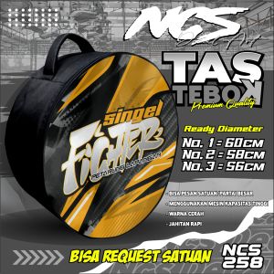 Tas Tebok Murai Motif single fighter orange Ransel Gendong Jinjing Bawa Tebok Sangkar Murai printing