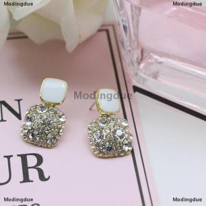 [COD] Modingdue Fashion Rhinestone Square Earrings For Women Women Wedding Jewelry Party Accessries Gift