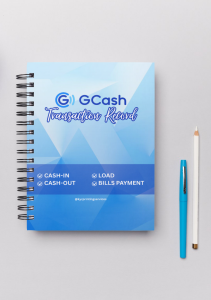 GCash Transaction Record Notebook – 50 Pages (A5 | Laminated Cover | 30-Hole Loose-Leaf Binding)