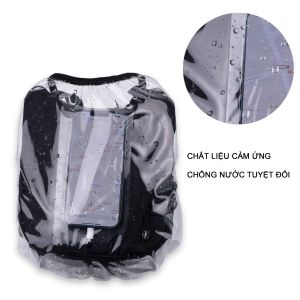 Bọc chống nước túi Grab treo đầu xe dạng dọc - áo mưa trùm túi Grap dọc treo đầu xe (Chỉ có bọc chống nước)