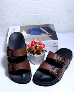 Sandal Selop Pria Wanita Casual Kreen Tali Coklat