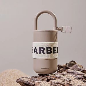 Womens coffee thermos antibacterial stainless steel water bottle 350ml  Black Apricot