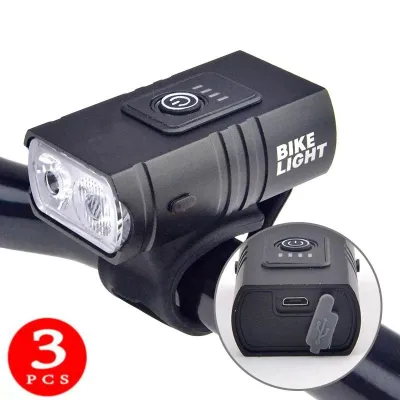 【COD】Lampu LED Sepeda Super Terang 1000lm USB Rechargeable 6 Mode Anti Air untuk Sepeda Gunung