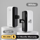 AIRDROPTECH 5000mah Mini Power Bank 20W PD Fast Charging Powerbank Portable Charger Compatible with iPhone 15 /14 /13 12 Series Samsung Android
