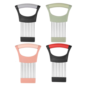 Ergonomic Kitchen Utensils Nonrust Steel Onion Pin For Vegetable Slicing And Preparation With Secure Hold
