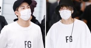 Lau Fashion - Baju Kaos Tshirt FG Suga Jungkook V Taehyung Rap Monster Blus Wanita Pria Kpop Jumbo