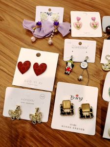 7E Stylish silver post Earrings - Designs with S925 Posts! red love trend purple ribbon tulip in love love shape butterfly loop earring drop earring stud earring