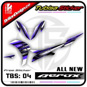 Sticker Striping Aerox 155 - Stiker Striping Variasi All New Aerox 155 Desain Racing. TBS.04