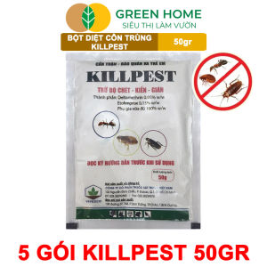 5 Gói Bột Phấn Kiến KillPest Vipesco GreenHome Gói 50gr Hiệu Quả Cao Diệt Trừ Bọ Chét Kiến Gián