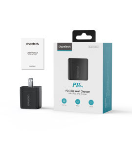 Củ sạc nhanh 2 cổng PD 35W Choetech PD6051 có màn hình led hiển thì thông số sạc (Hàng chính hãng)
