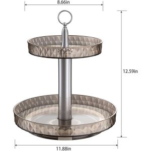 Multipurpose Decorative Countertop Tiered Spinning Tray for kitchen food serving makeup sauce spices bottles and jars organizer