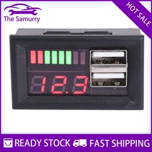 Samurry ✨Hot Sale✨ Car12V Battery Voltage And Power Display Meter Digital Car Battery Voltmeter LED Battery Charge Level Indicator Lead-acidLithium