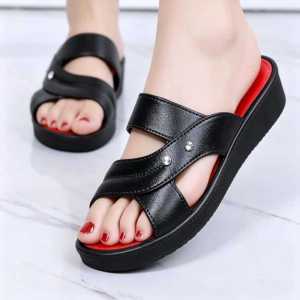 [Free Shipping] WomenS Sandals Korean Style Summer Non-Slip Casual Comfortable Durable High-Quality And Wear-Resistant Mid-Heel Slippers