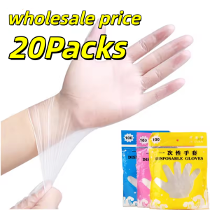 【20Packs】COD 100Pcs/Pack Hiah Ouality Disposable Plastic Gloves