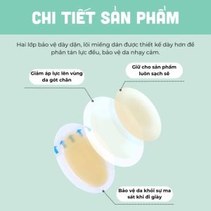 Miếng Dán Bảo Vệ Gót Chân Khi Mang Giày – Mỏng Nhẹ Tàng Hình Chống Trầy Xước Chống Nước Giảm Đau