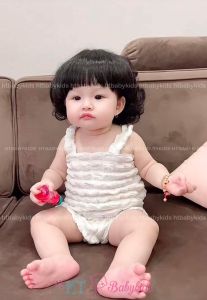 [ SIZE NHỎ ] Bộ Tóc Giả Cho Bé Tóc Giả Cho Bé Gái Dưới 1 Tuổi
