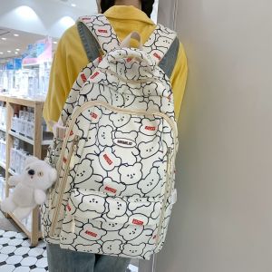 WYK173 Tas Ransel Wanita Korea Sekolah Kuliah Besar Cute Bear Backpack School Impor TKM