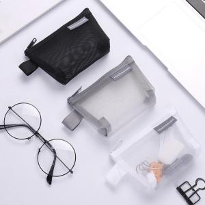 Nylon Transparent Mesh Storage Bag Coin Purse Large Capacity Mesh Key Bag Card Bag makeup bag