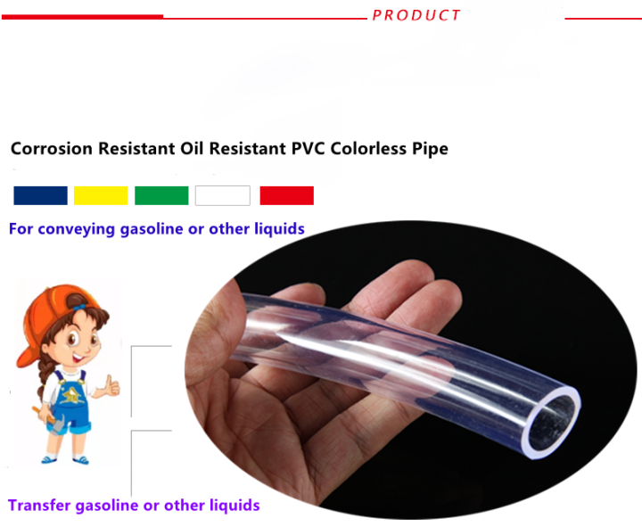 10Meters 6X8mm Clear Hose PVC Water Hose Transparent Flexible Pipe Heat