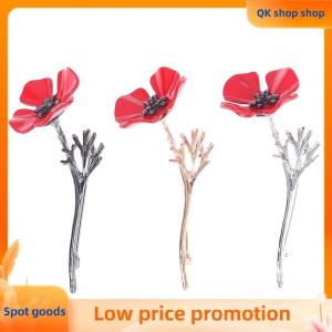 ✨QK shop✨ 1Pcs Retro Creative Poppy Flower Brooch Suit Clothes Shirt Collar Pin Brooch