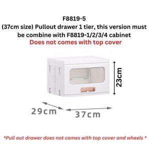 Easyhome.sg Foldable Slim Storage Cabinet – Plastic Drawer Organizer for Kitchen & Home
