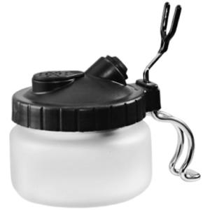 Professional Airbrush Cleaning Pot MultiPurpose Tool For Artists Model Makers Durability Plastic Glass Iron Construction
