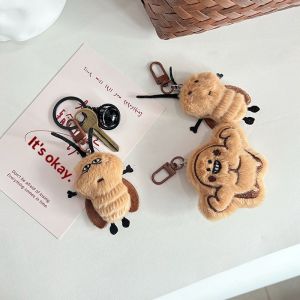 JOYNCLEON Mặt dây chuyền búp bê hình gián dễ thương ngộ nghĩnh kiểu hoạt hình vải nhung đồ trang trí túi sinh viên phụ kiện quà tặng thú vị cho sinh viên