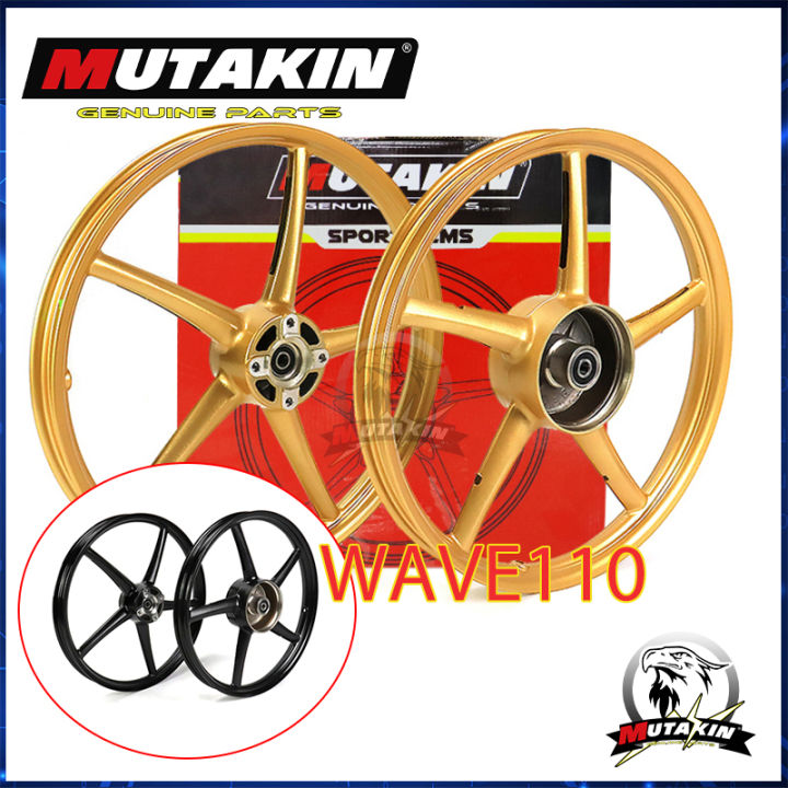 MUTAKIN Mags 522 5 Spoke For HONDA WAVE110 RS125 Front Disc Rear Drum 1.4x1.4x17