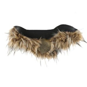 Vintage PU Leather Furry Belt Hot Girls Waistband Furry Waist Belt Gothic Punk Waist Chain Hip Jeans Pants Decor