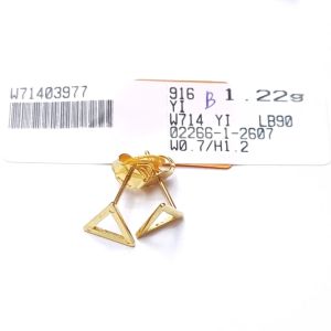 JIN JING SUBANG RECTANGLE/TRIANGLE/LOVE/BUNGA EMAS 916 ORI 1.22G-1.52G