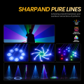 SHEHDS 6W RGB Animation Laser Light Semiconductor Laser With DMX512 & ILDA & RJ45 Art Net Connector for KTV Live Show Wedding DJ Club Theater Performance stage. 