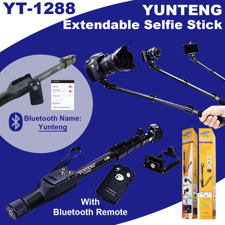 Yunteng YT1288 Bluetooth Selfie Monopod Extendable Handheld Pole with