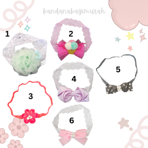 [PAKET HEMAT] [PAKET BUNDLING] IMPORT Bandana Bayi Perempuan Premium Headband Karet Rambut  Bando Bayi Baby Headband Headwrap Bandana HALUS DAN NAYAMAN BAGI KULIT BAYI PHT27 BISA COD
