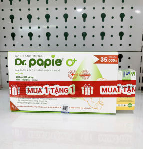 Gạc rơ lưỡi Dr papie vệ sinh răng miệng/ rơ lưỡi cho bé hộp 30 gói