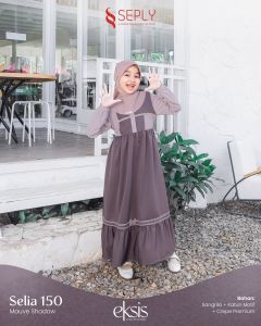 Terbaru Seply Gamis Anak Selia 150 Mauve Shadow Appricot Gelato Sangrila Eksis 238 239 Free Kerudung