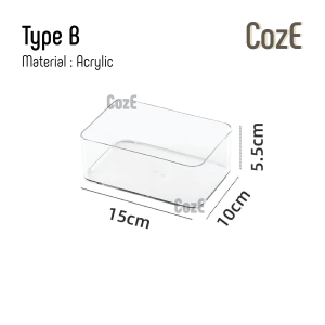 CozE Plastic Trays Storage Separation Box Muji Style Drawer Storage Desk Dividers