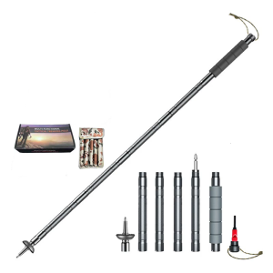 Aluminum Alloys 5 Section Trekkings Poles With Multifunctional Survival Tool For Outdoor Hiking And Mountaineering