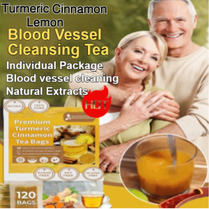 [Buy 1 get 1 free] Turmeric cinnamon tea blood vessel cleansing/liver detoxification health tea sugar-free warm body cold and dampness removing tea/100% pure turmeric root powder cinnamon powder herbal health tea