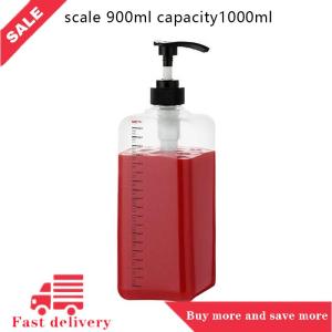 [COD] 500ml 1000ml chất lỏng Dispenser với quy mô cà phê Syrup nhỏ giọt chai với bơm thủy lực vòi phun đầu bếp mật ong Jar container