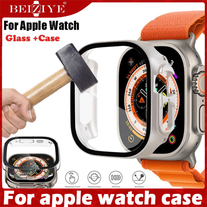 Glass+Case for apple watch series 11 10 41mm 45mm 42mm 46mm