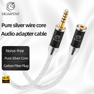 HiFi Headphone Adapter Hi-end Pure Silver Core 3.5mm /4.4mm Aux Cable 3.5mm Female Splitter Earphone Adapter Extension Cord