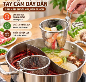 Rổ Lưới Lọc Inox 304 Đa Năng Có Tay Cầm – Dụng Cụ Vớt Lẩu Mì Bún Rau Củ Đồ Chiên Tiện Dụng